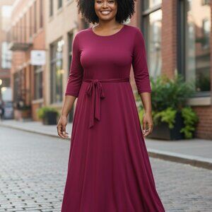 Brand New Nina Leonard Pink Dress, Size Large